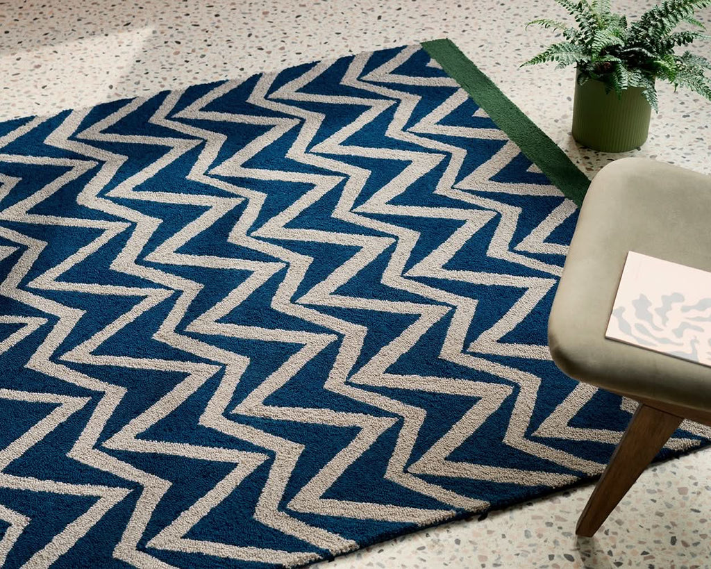 Scion Dhuria Blue Outdoor Rug 426318