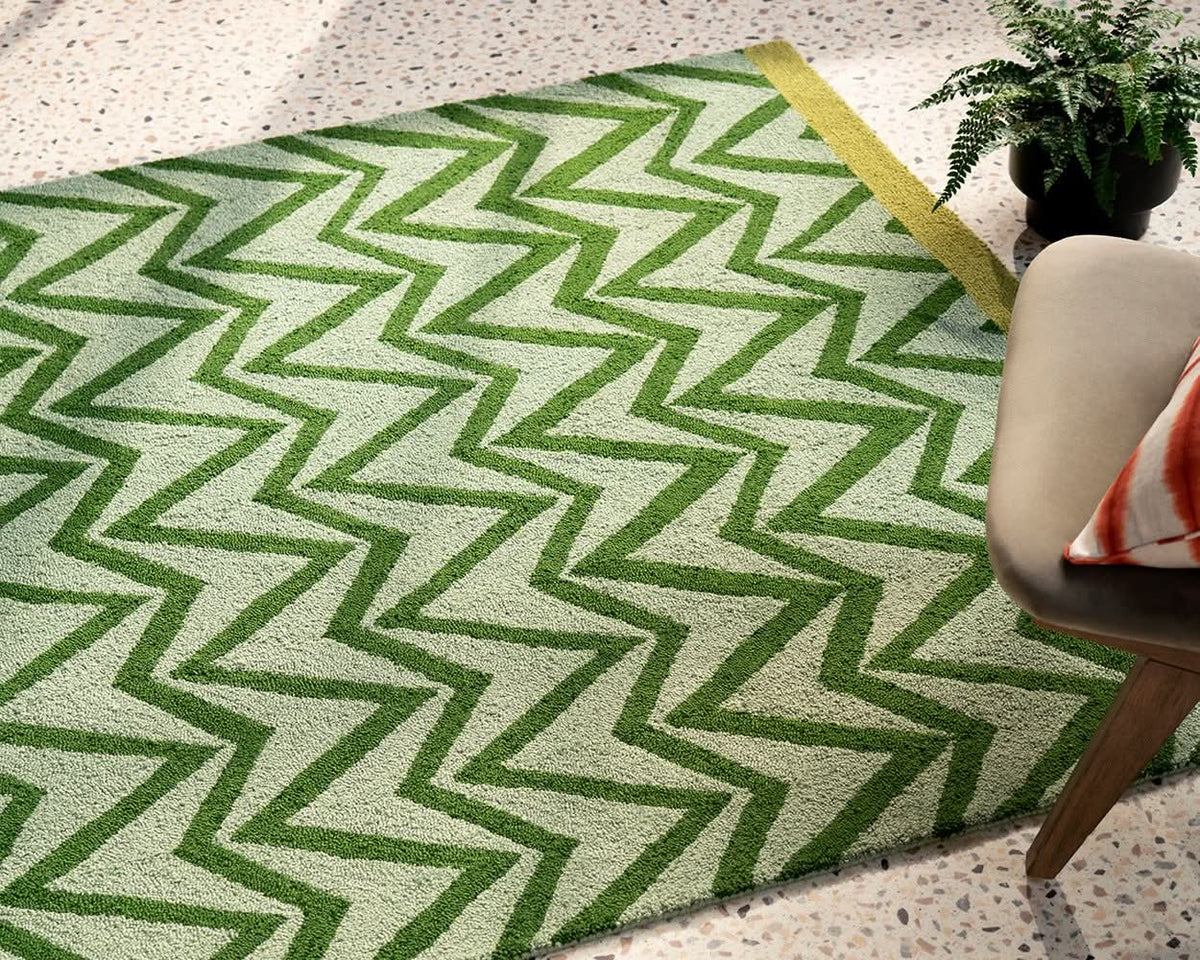 Scion Dhuria Green Outdoor Rug 426307