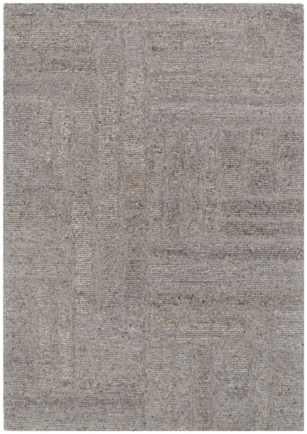 Seren Brown Grey Modern Wool Rug wool rug – main product image