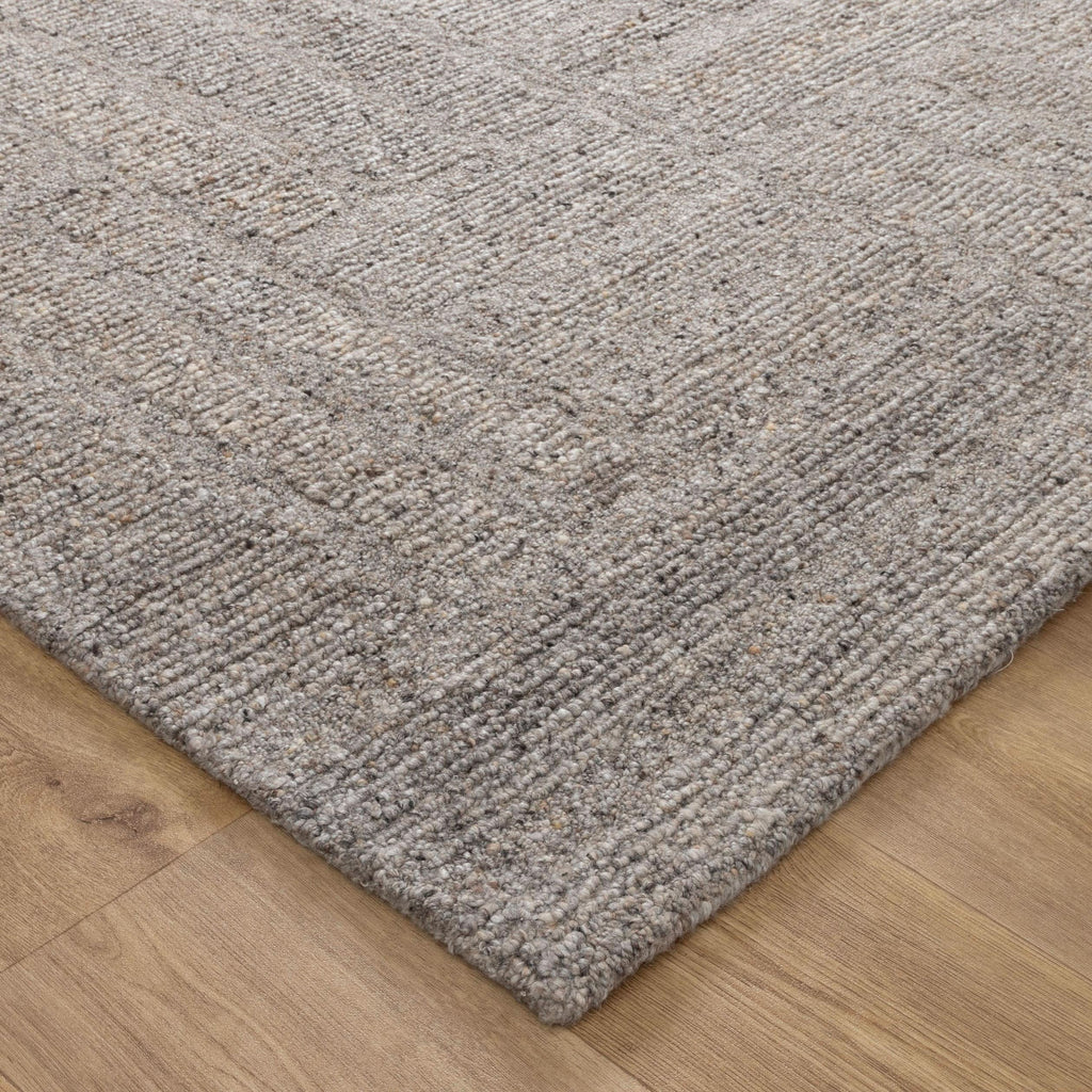 Seren Brown Grey Modern Wool Rug wool rug – product view 2