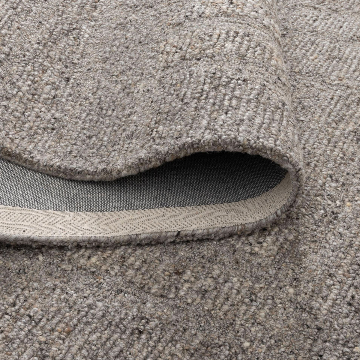 Seren Brown Grey Modern Wool Rug wool rug – product view 3