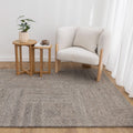 Seren Brown Grey Modern Wool Rug wool rug – product view 4