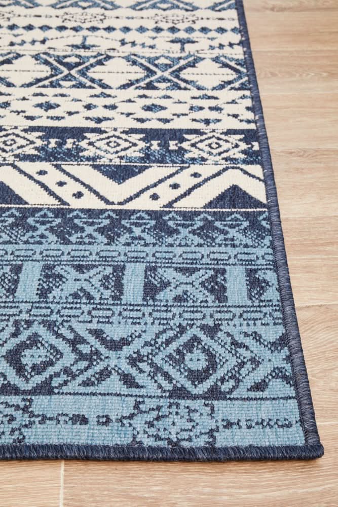 Shoreline 3333 White Blue Outdoor Rug