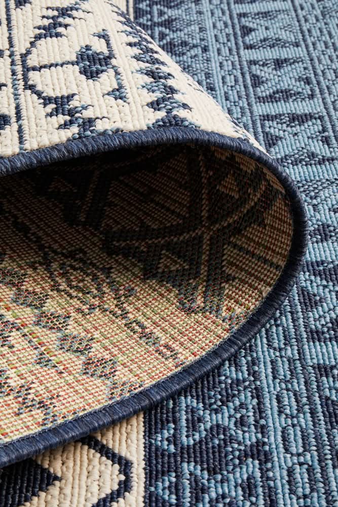 Shoreline 3333 White Blue Outdoor Rug
