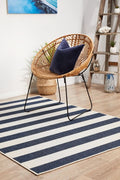 Shoreline 4444 Navy White Outdoor Rug
