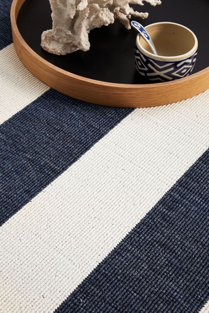 Shoreline 4444 Navy White Outdoor Rug