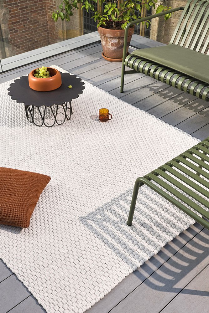 Brink & Campman Treccia White Sand Outdoor Rug 497009