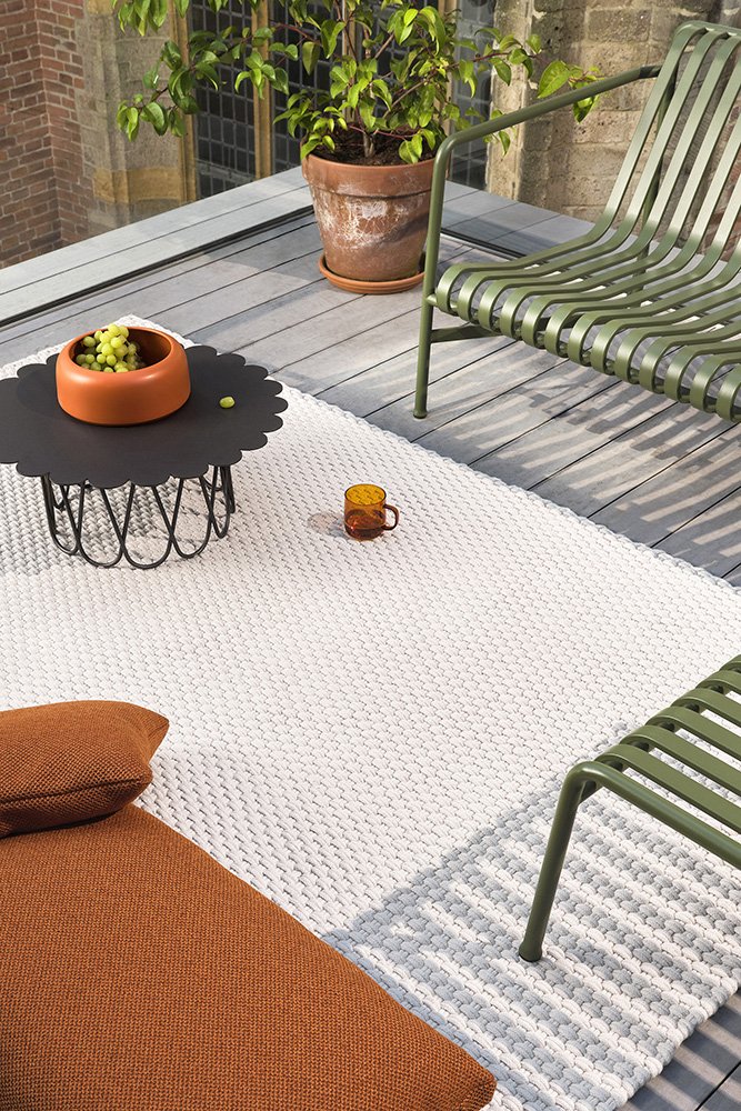Brink & Campman Treccia White Sand Outdoor Rug 497009
