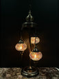 Mosaic Floor Lamp 3 Pieces Brown Crackle Lamps   