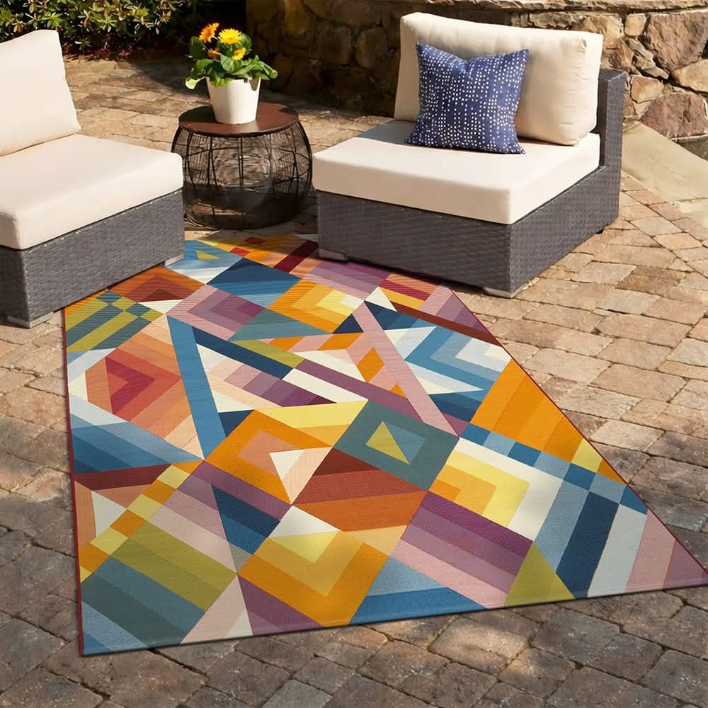 Veduta Geo Multi Outdoor Rug