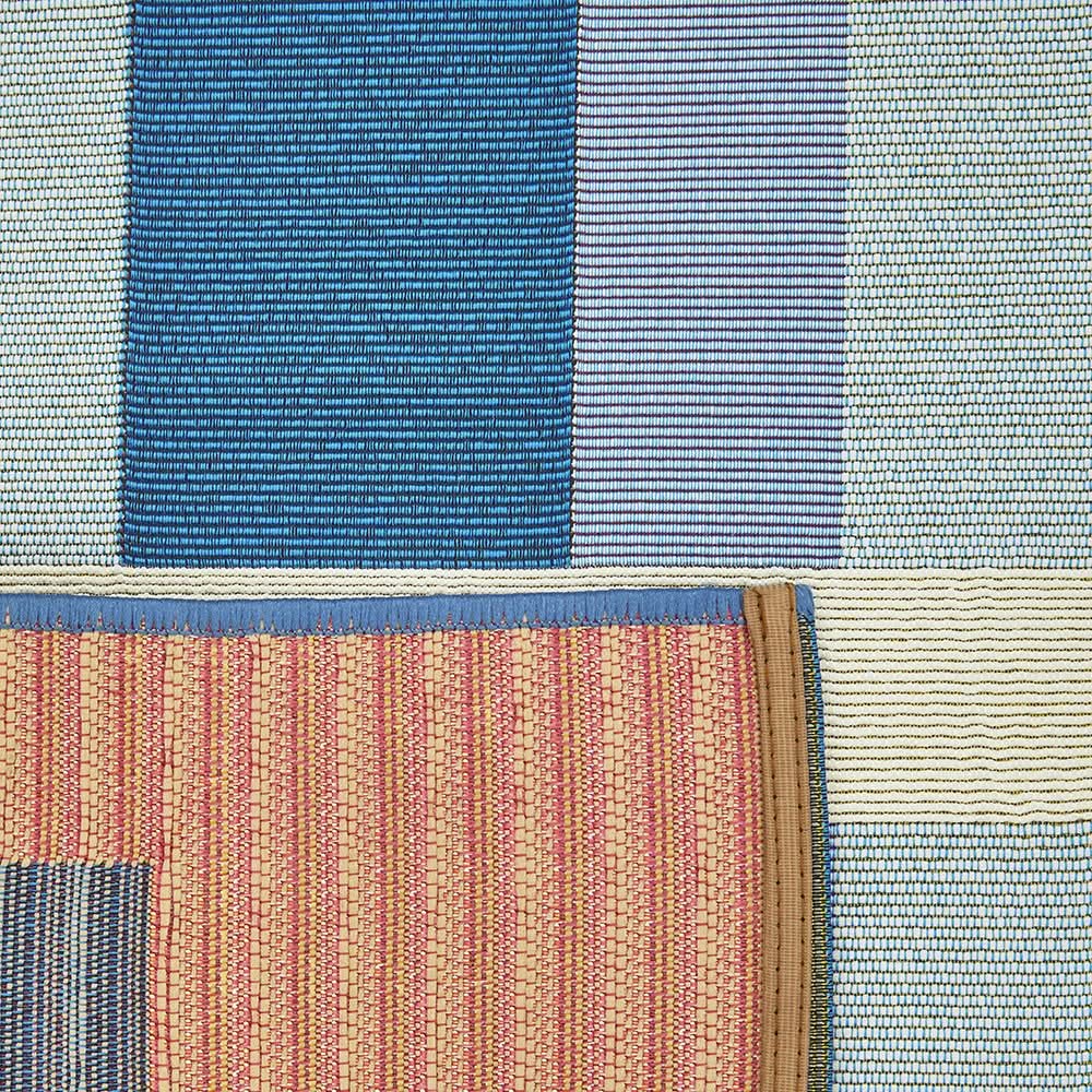 Veduta Lattice Blue Outdoor Rug