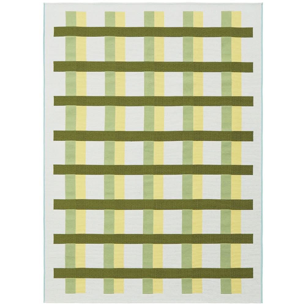 Veduta Lattice Green Outdoor Rug