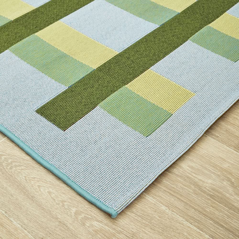 Veduta Lattice Green Outdoor Rug