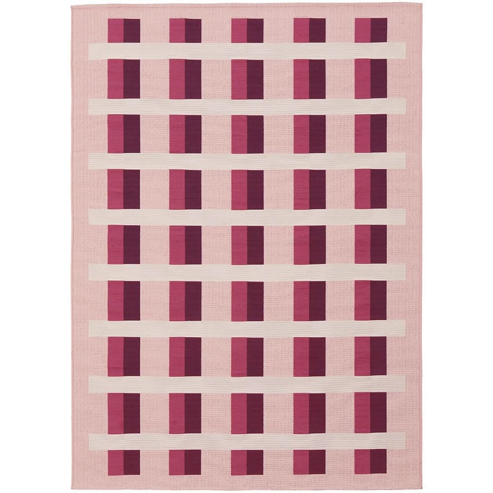 Veduta Lattice Pink Outdoor Rug