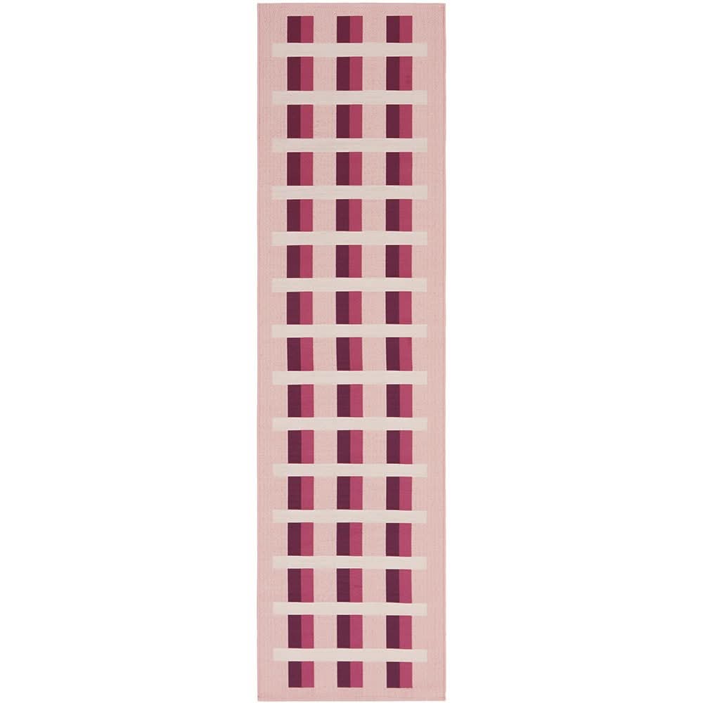 Veduta Lattice Pink Outdoor Rug