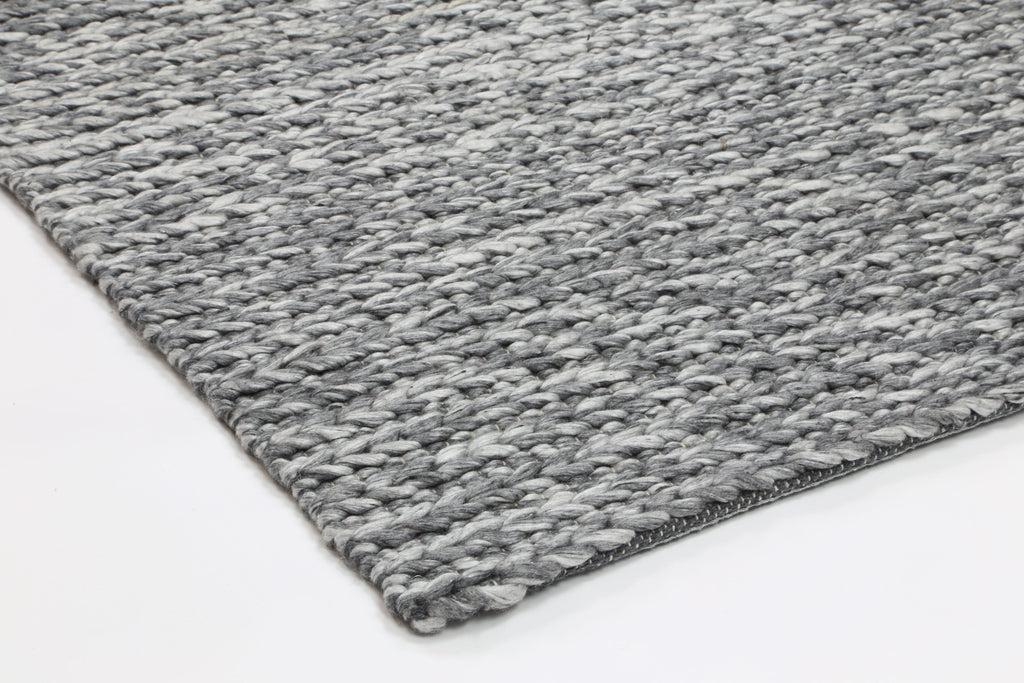 Harlow Cue Charcoal Wool Blend Rug wool rug – product view 6