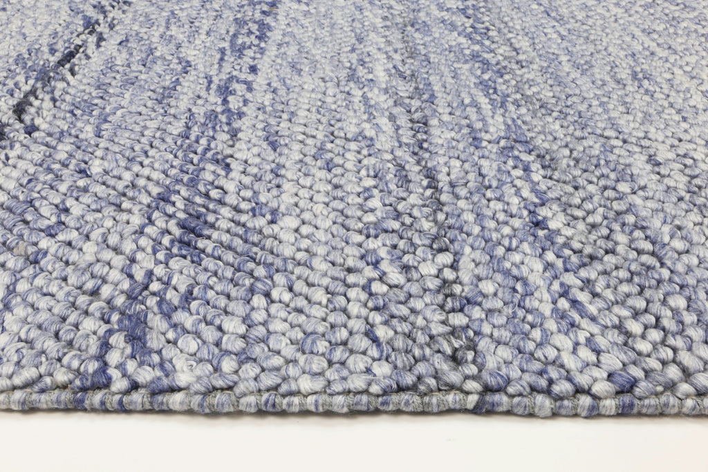 Harlow Loopy Blue Wool Blend Rug wool rug – product view 3
