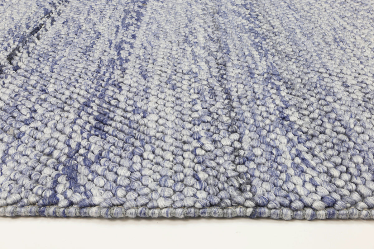 Harlow Loopy Blue Wool Blend Rug wool rug – product view 3