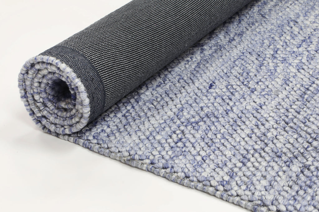 Harlow Loopy Blue Wool Blend Rug wool rug – product view 5