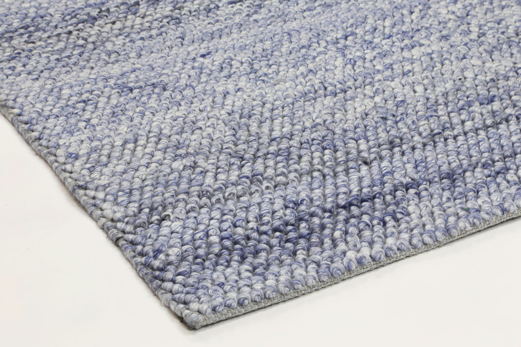 Harlow Loopy Blue Wool Blend Rug wool rug – product view 6