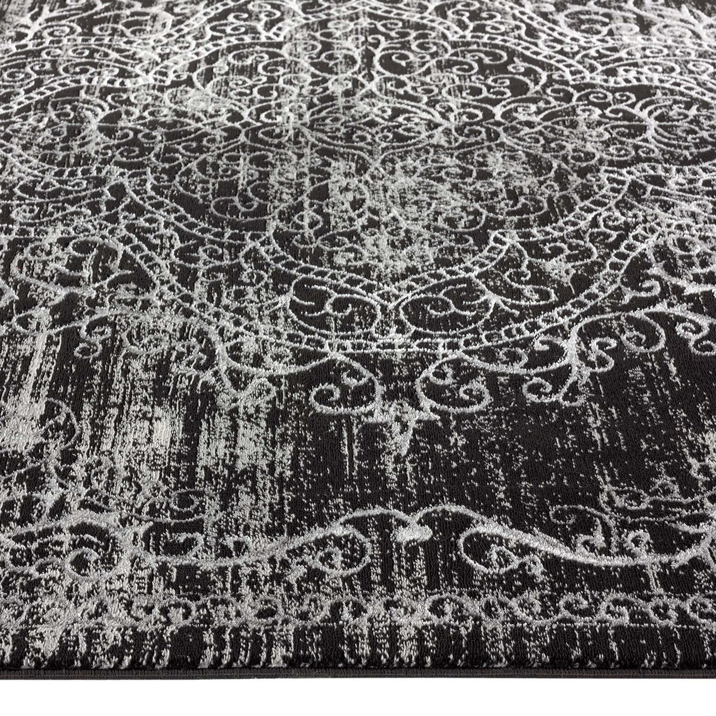 Anatolian Essence 626 Dk Grey Hallway Runner-This exquisite collection is made up of highly versatile designs presented on multi-textured, stain-hiding backgrounds. The harmonious, soft tone colour-scheme used in these rugs makes this range suitable for a