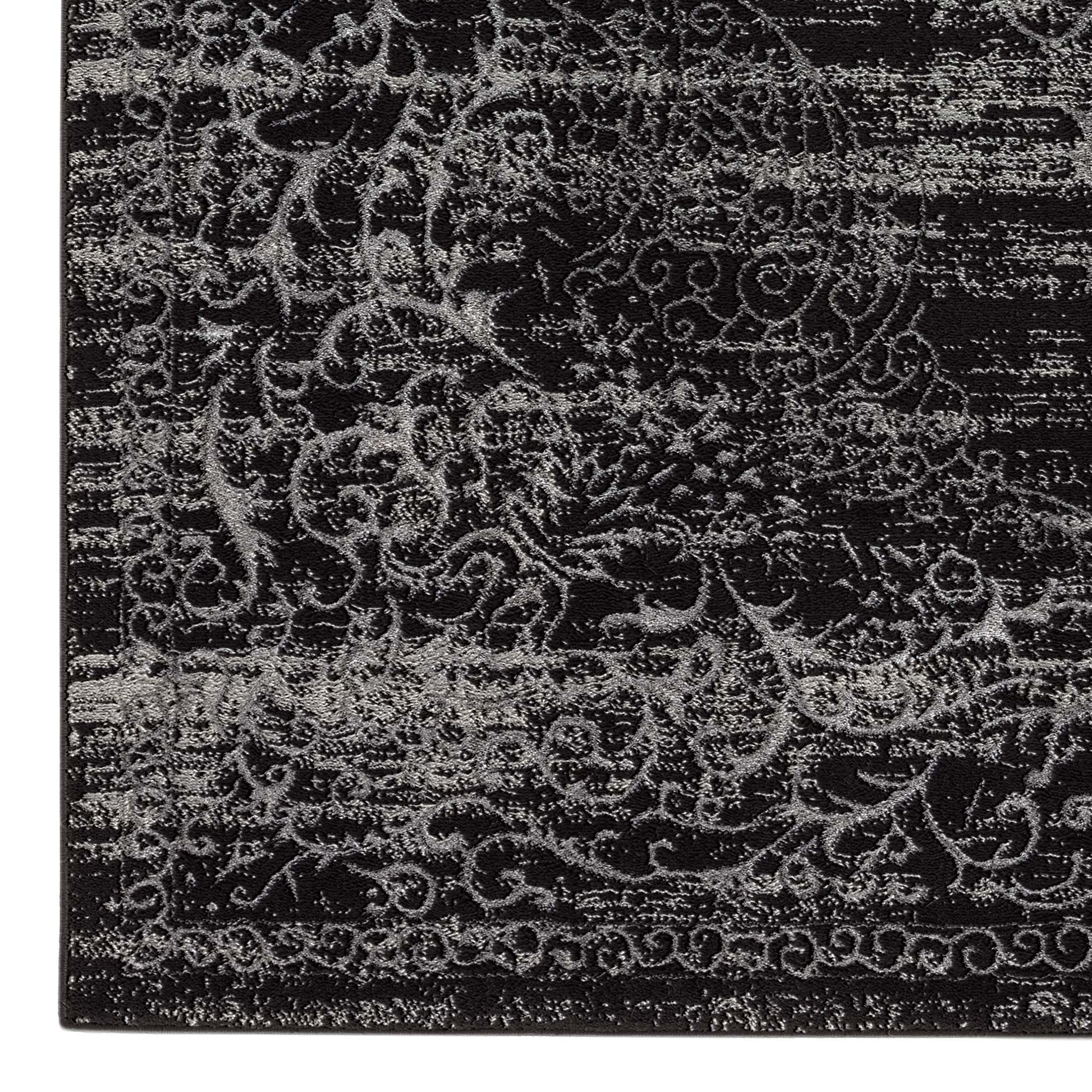Anatolian Essence 626 Dk Grey Hallway Runner-This exquisite collection is made up of highly versatile designs presented on multi-textured, stain-hiding backgrounds. The harmonious, soft tone colour-scheme used in these rugs makes this range suitable for a