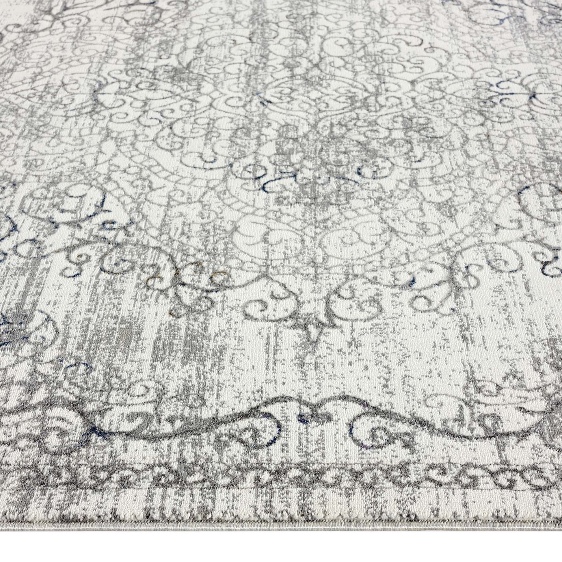 Anatolian Essence 626 Lt Grey Hallway Runner-This exquisite collection is made up of highly versatile designs presented on multi-textured, stain-hiding backgrounds. The harmonious, soft tone colour-scheme used in these rugs makes this range suitable for a