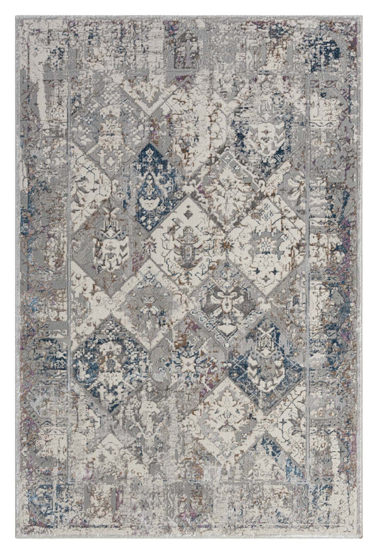 Anatolian Essence 642 Grey-This exquisite collection is made up of highly versatile designs presented on multi-textured, stain-hiding backgrounds. The harmonious, soft tone colour-scheme used in these rugs makes this range suitable for a large variety of