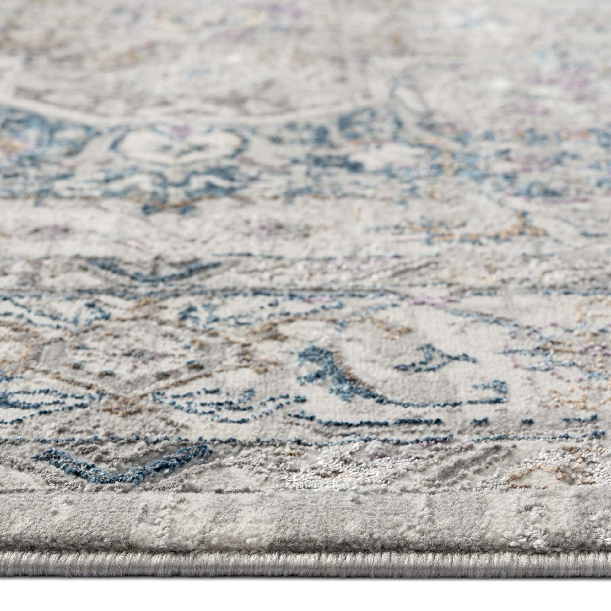 Anatolian Essence 676 Grey Hallway Runner-This exquisite collection is made up of highly versatile designs presented on multi-textured, stain-hiding backgrounds. The harmonious, soft tone colour-scheme used in these rugs makes this range suitable for a la