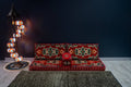 Arabian Majlis (Divan Set) Red Green Pattern