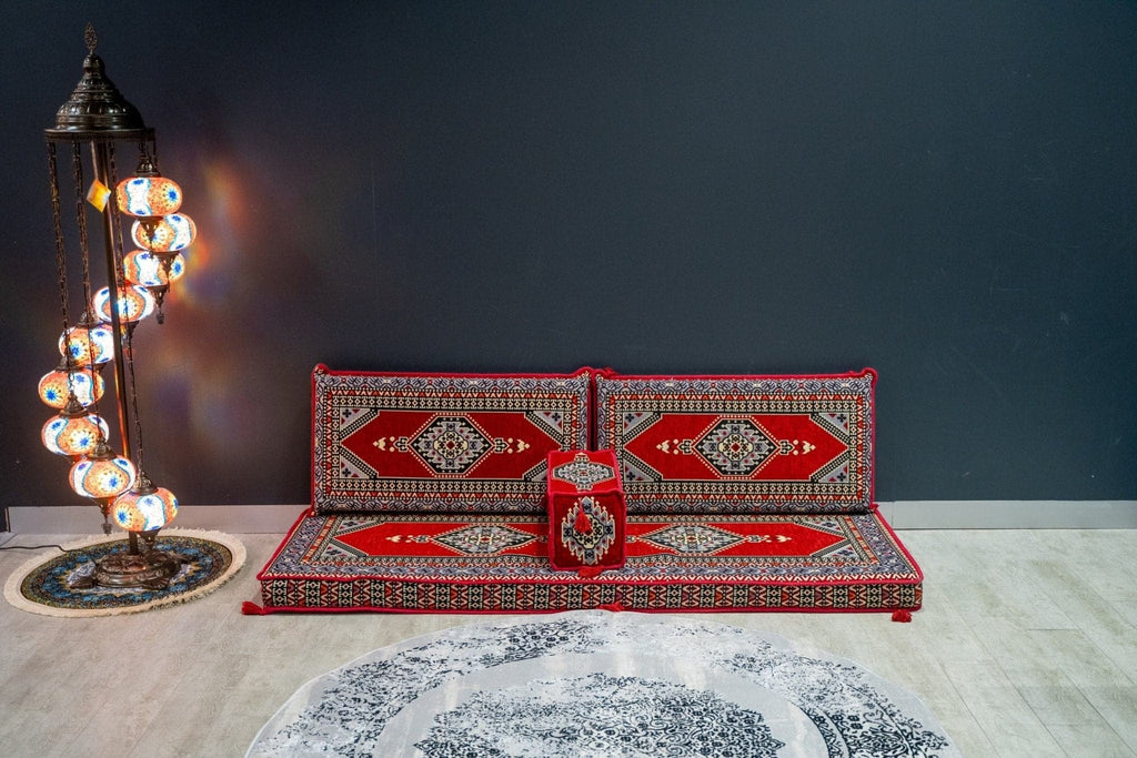 Arabian Majlis (Divan Set) Red Palace