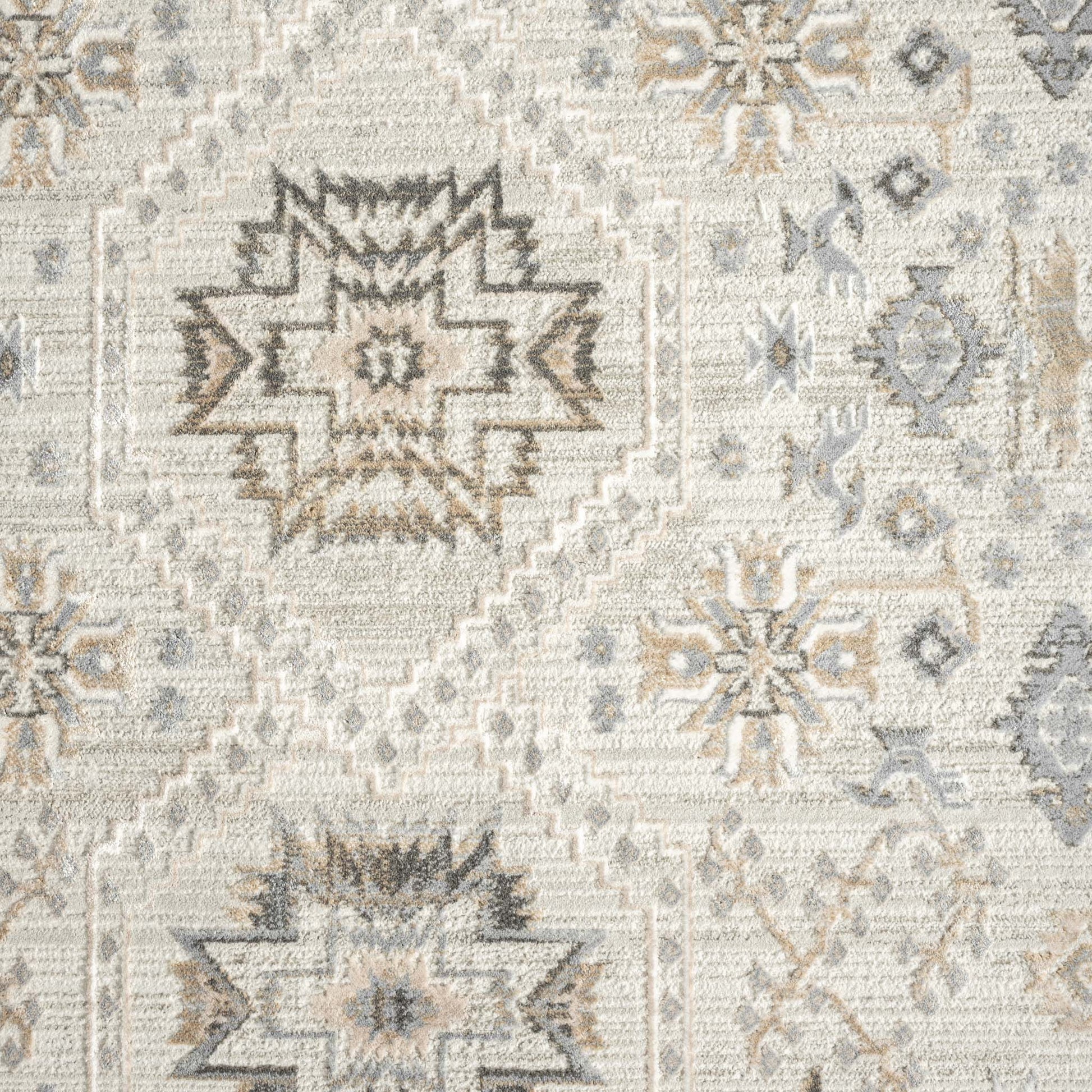 Aria 8207 Grey Hallway Runner-This elegant collection is luxuriously crafted with a finely textured soft pile, made from viscose and polyester, and has a cross woven, dense construction. The detailed and subdued patterns in this exquisite collection range