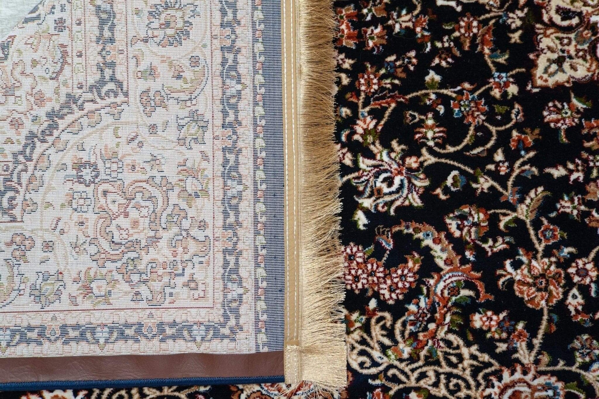 Asaryun Turkish Rugs Bazaar G-Discover the perfect blend of tradition and modernity with our Turkish polyester rug. Featuring a rich blue background with intricate patterns, this durable, easy-to-maintain rug adds elegance to any space. Ideal for high-tra