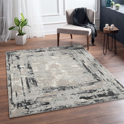 Classic Modern 4006 Grey-This exquisite collection is luxuriously crafted with a fine, soft pile made from polyester and polypropylene, and has a cotton base for extra comfort. The versatile designs in this elegant collection are woven into a multi-textur