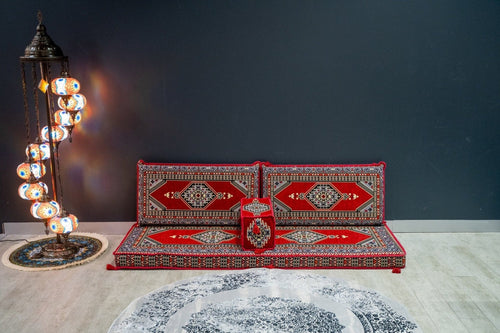 Arabian Majlis (Divan Set) Red Palace