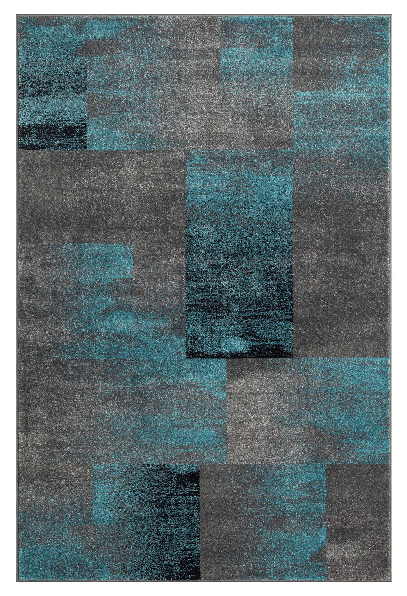 Geo Elegance 444 Blue-This thick and dense, heavy-duty collection has a durable construction and is power loomed in Turkey from heat-set polypropylene with shed-resistant and anti-static properties. Its modern, abstract designs are woven into stain-hiding