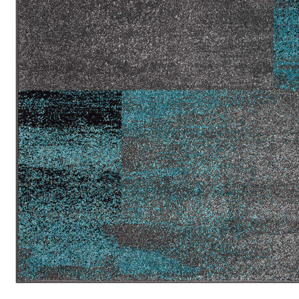 Geo Elegance 444 Blue Hallway Runner