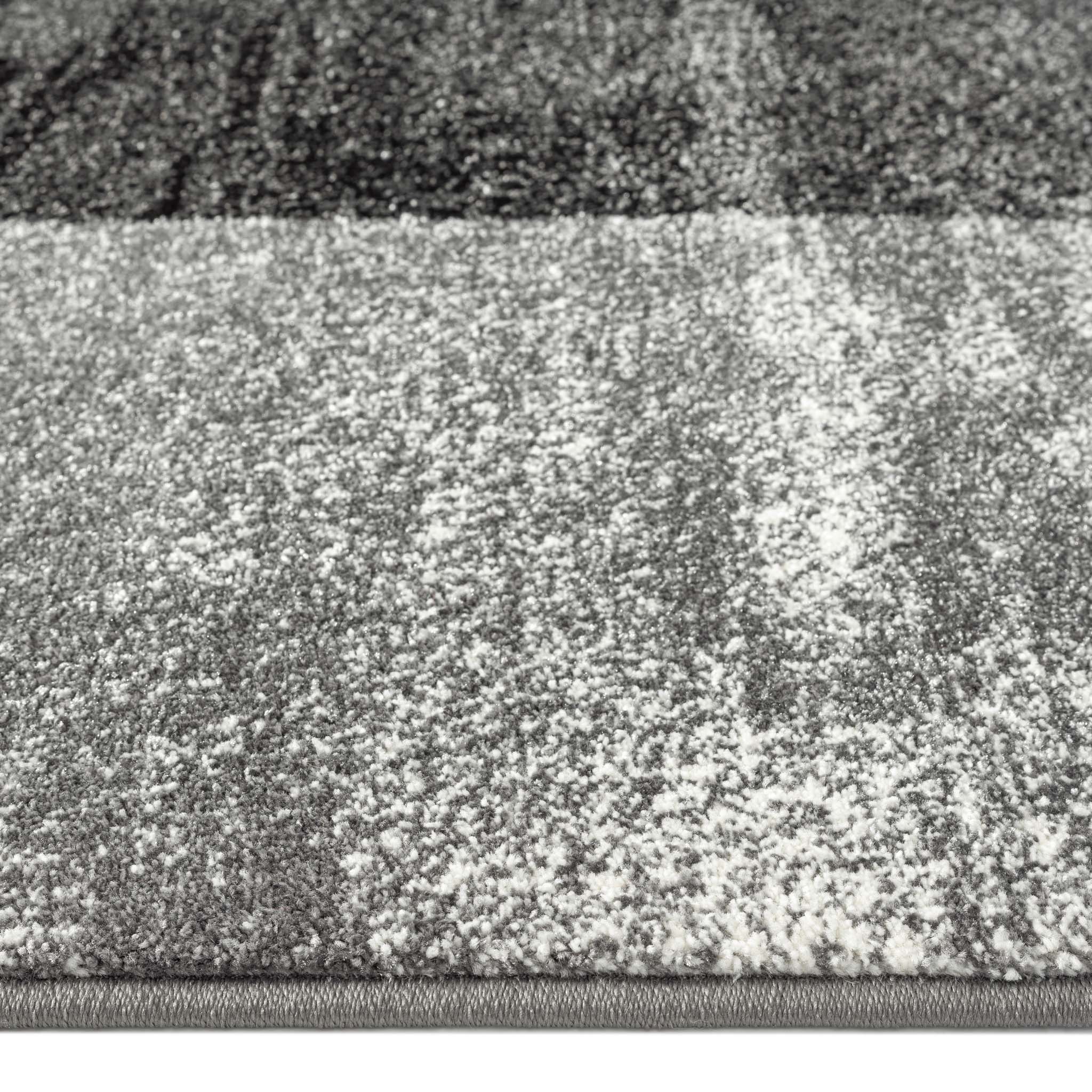 Geo Elegance 444 Grey Hallway Runner