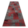 Geo Elegance 444 Red Hallway Runner
