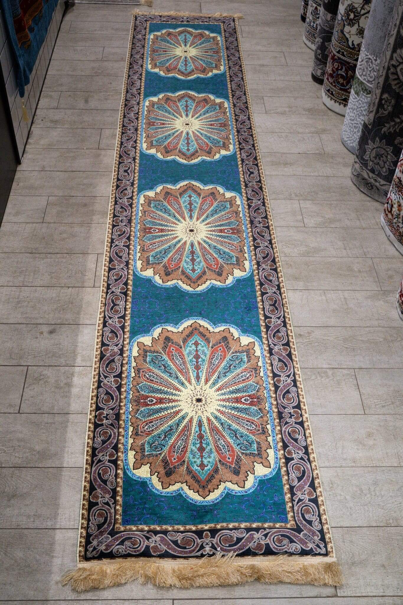 Hallway Runner Green-B