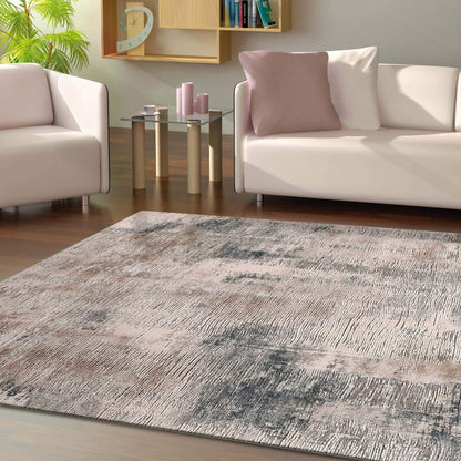 Istanbul Elegance 177 Grey-This ultra-modern collection consists of highly popular designs and colours sculpted into a textured pile made from heat-set polyester and polypropylene. The pastel tones and indistinct patterns used in these rugs make them suit