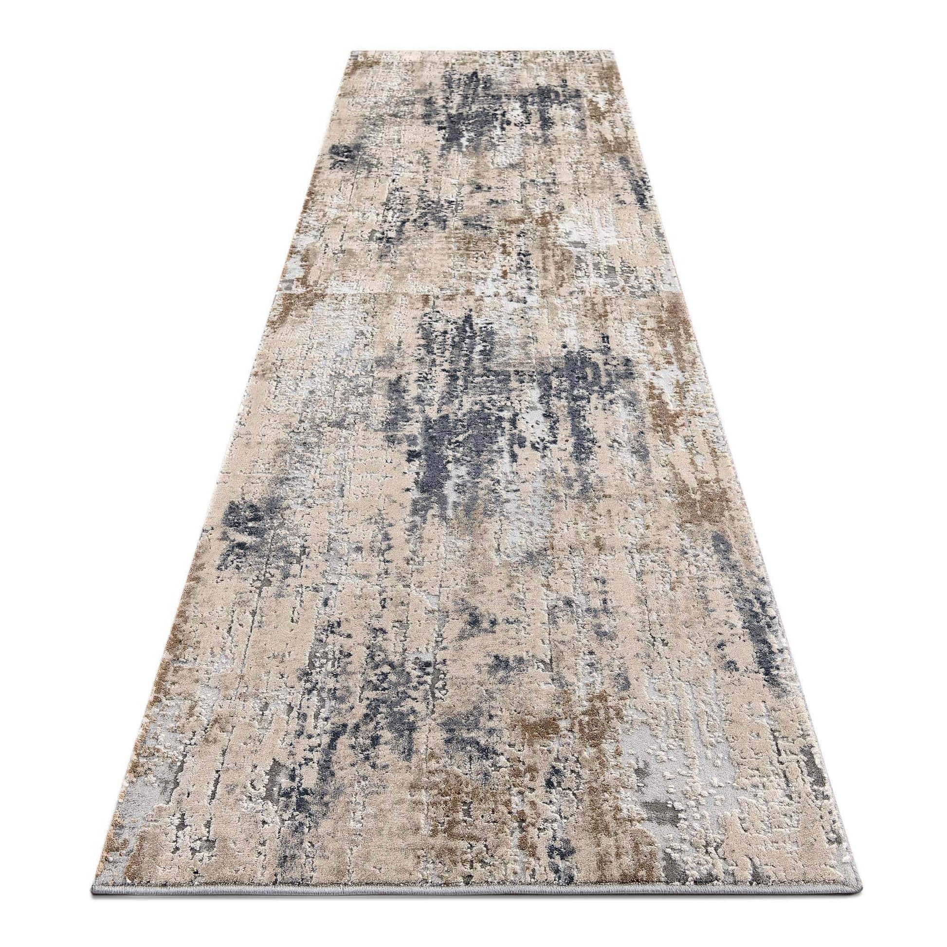 Istanbul Elegance 286 Lt Grey Hallway Runner-This ultra-modern collection consists of highly popular designs and colours sculpted into a textured pile made from heat-set polyester and polypropylene. The pastel tones and indistinct patterns used in these r