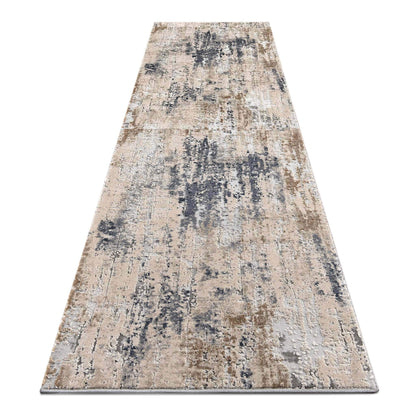 Istanbul Elegance 286 Lt Grey Hallway Runner-This ultra-modern collection consists of highly popular designs and colours sculpted into a textured pile made from heat-set polyester and polypropylene. The pastel tones and indistinct patterns used in these r