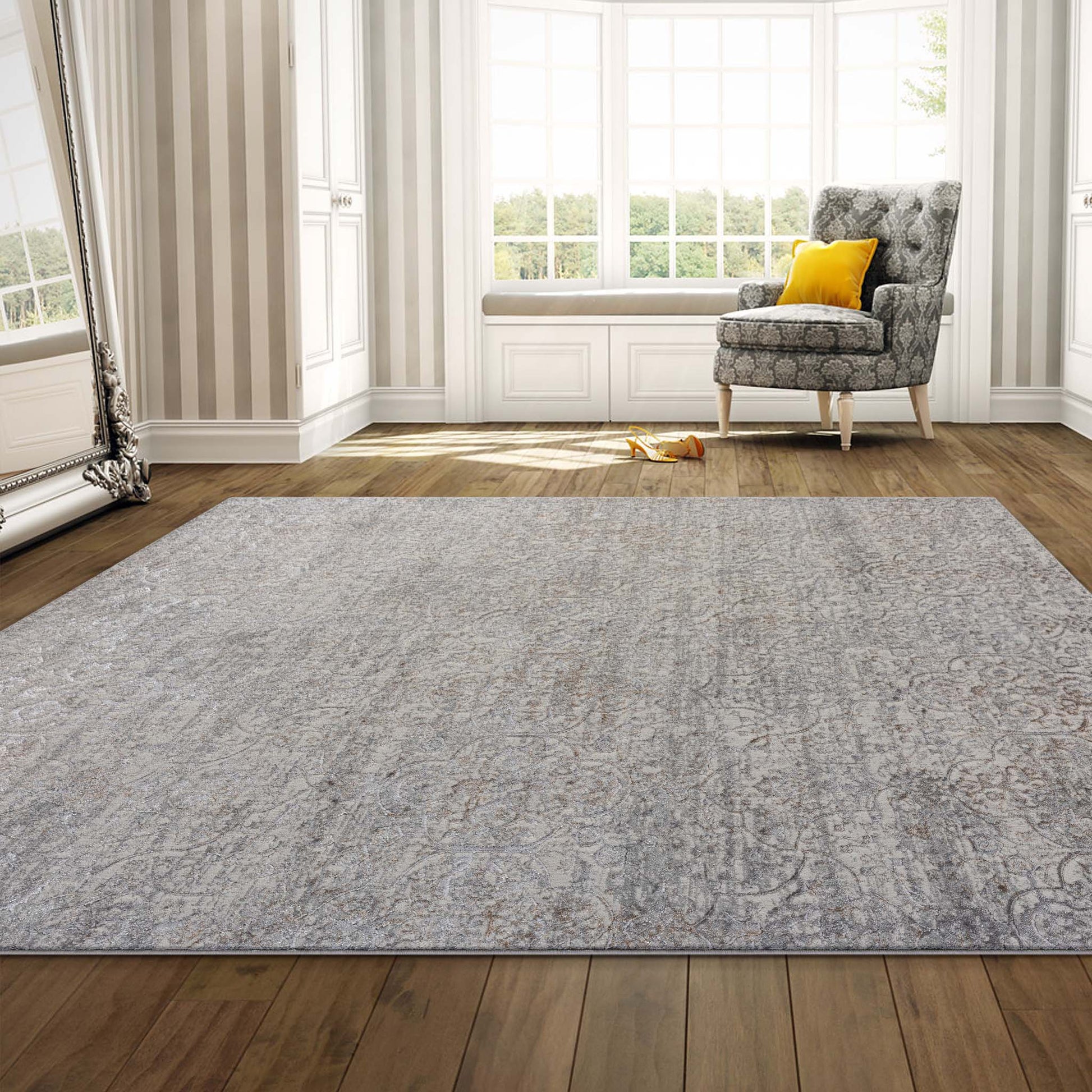 Luxe Soft Elegance 29 Beige-This exquisite collection is made up of highly versatile designs presented on multi-textured, stain-hiding backgrounds. The harmonious, soft tone colour-scheme used in these rugs makes this range suitable for a large variety of