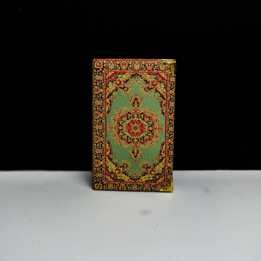 Notebook Rug Pattern- Green-Introducing our stunning Rug Designs Notebook, a perfect blend of creativity and functionality. This unique notebook is inspired by beautiful rug patterns from various cultures, making it a captivating accessory for artists, de