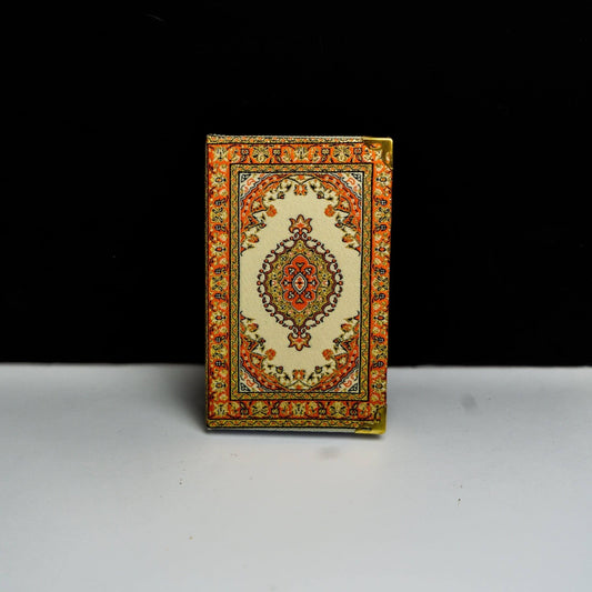 Notebook Rug Pattern- Orange-Introducing our stunning Rug Designs Notebook, a perfect blend of creativity and functionality. This unique notebook is inspired by beautiful rug patterns from various cultures, making it a captivating accessory for artists, d