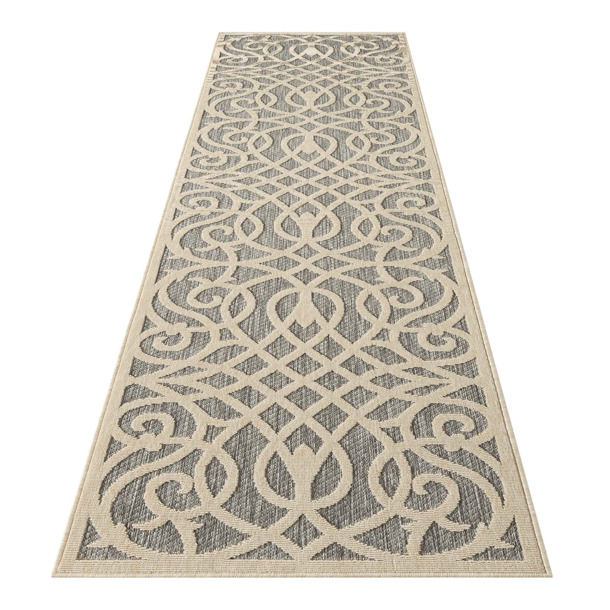 Outdoor Rugs 351 Grey Hallway Runner