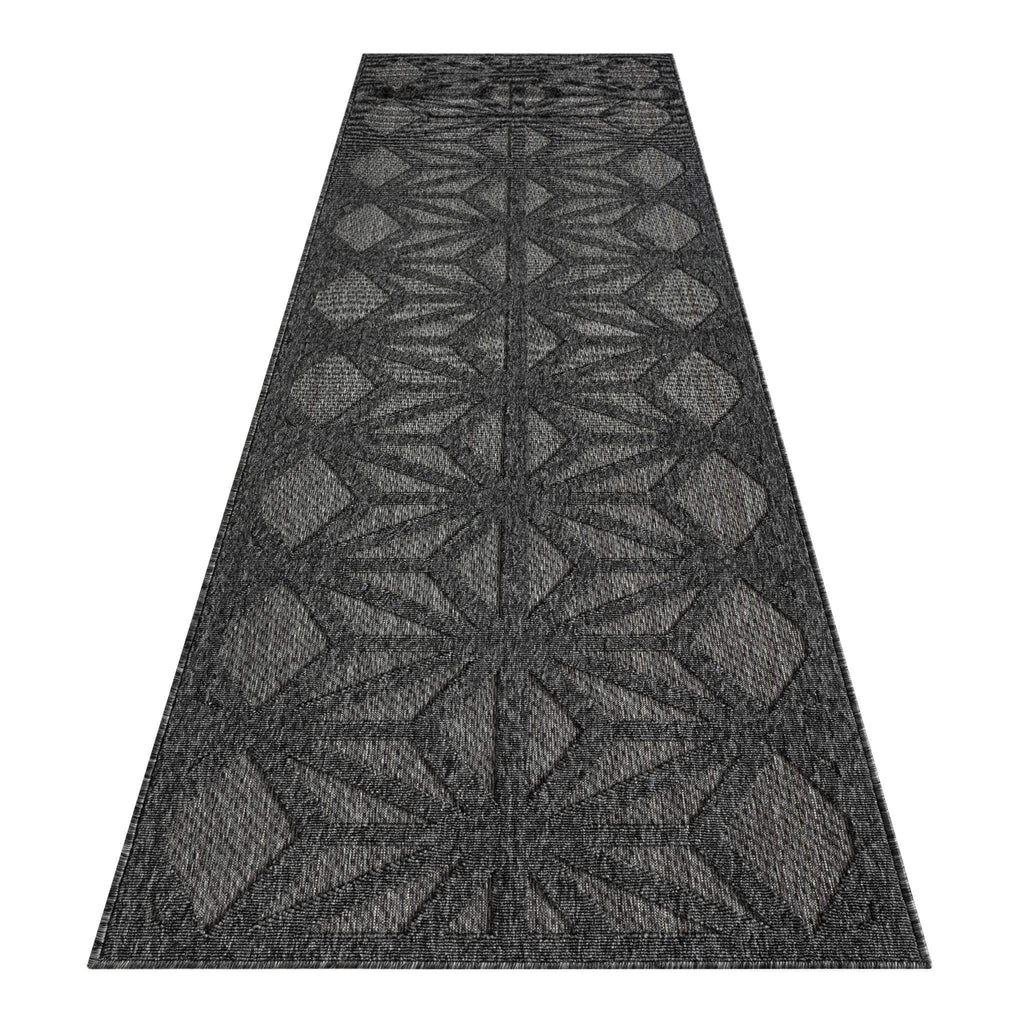 Bazaar Outside Rugs Outdoor Rugs 352 Dk Grey Hallway Runner – Bazaar G Rugs N Gifts