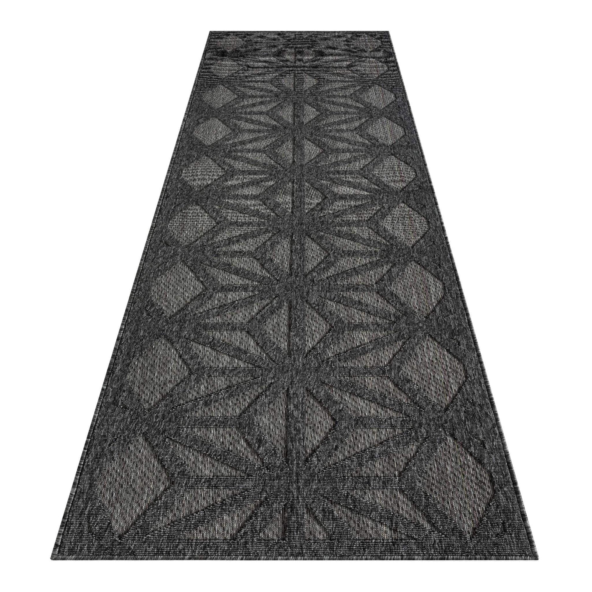 Outdoor Rugs 352 Dk Grey Hallway Runner