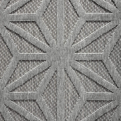 Outdoor Rugs 352 Grey-This elegant indoor/outdoor collection has subtle, trellis patterns woven into a multi-textured polypropylene pile, sculpted with a high-and-low technique for a beautiful, subdued relief effect. This deluxe collection is suitable for